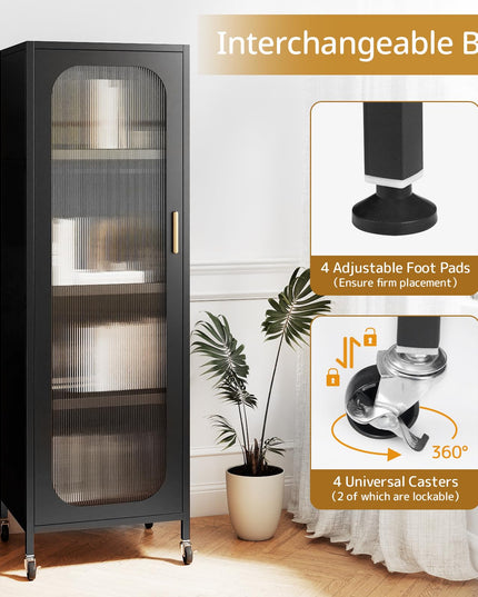 Armoire de rangement mobile à 5 niveaux Giantex