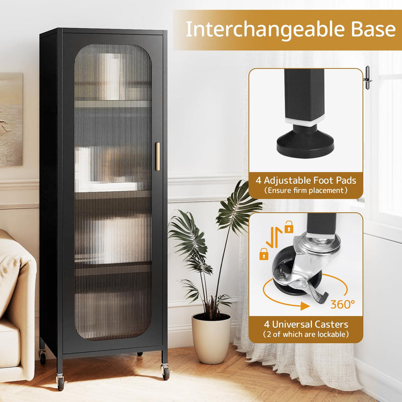 Armoire de rangement mobile à 5 niveaux Giantex