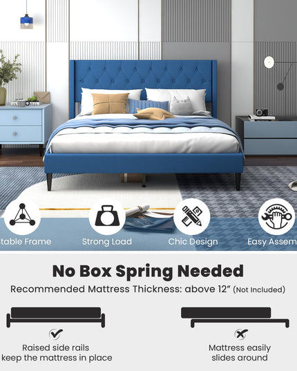 Giantex Platform Bed Frame with Wingback