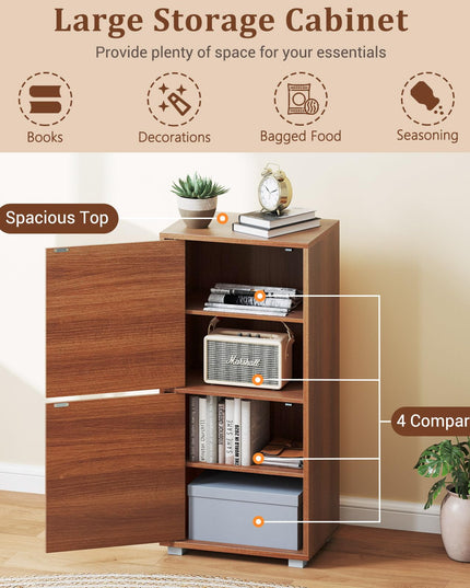 Giantex 2-Cube Stackable Storage Cabinet with 2 Single Doors