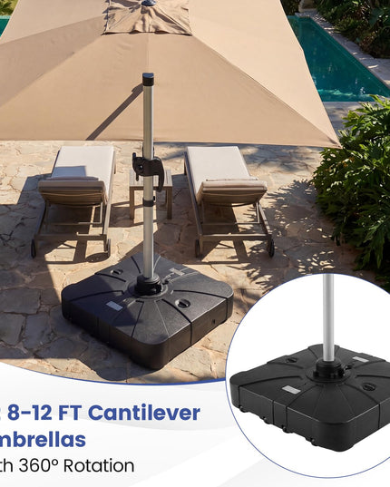 Base de parasol déporté Giantex 375 lb