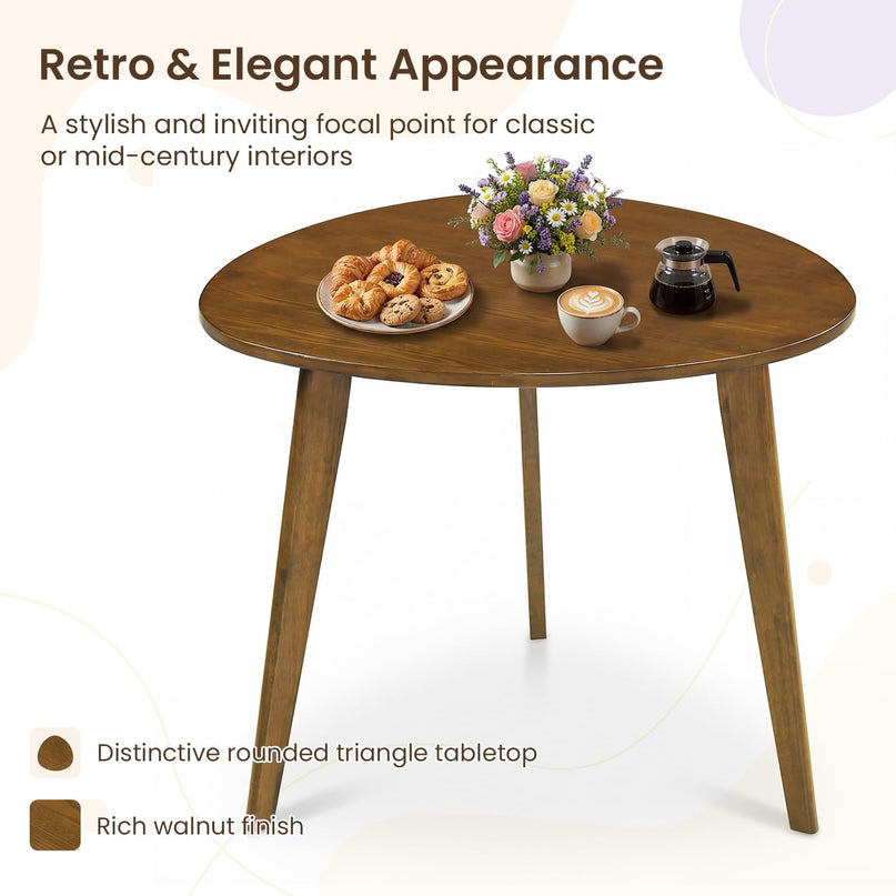 Table à manger ronde Giantex de 90 cm pour 4 personnes