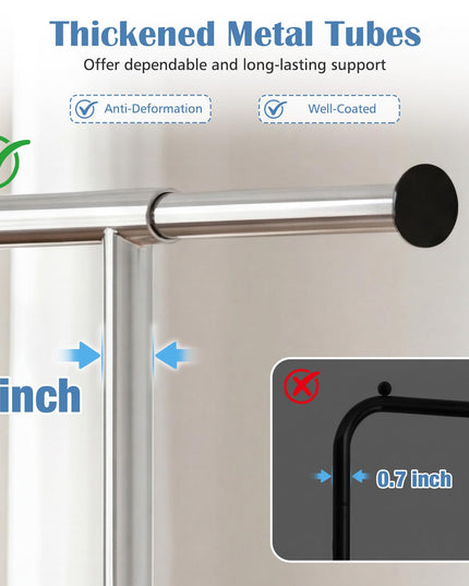 Giantex Heavy-Duty Rolling Clothing Rack for Hanging Clothes