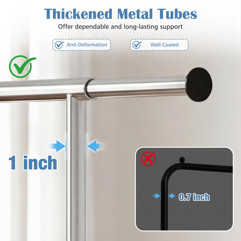 Giantex Heavy-Duty Rolling Clothing Rack for Hanging Clothes