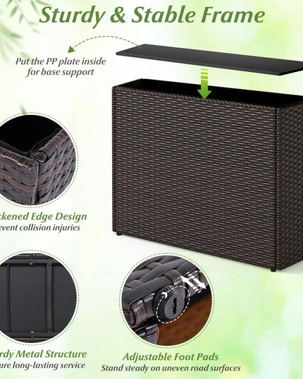 Jardinière surélevée en osier Giantex pour légumes, fleurs, herbes, balcon ou porche