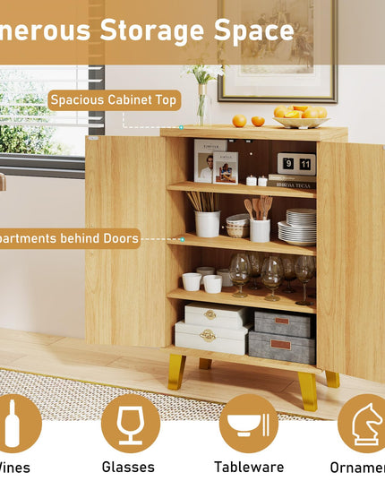 Giantex Sideboard Buffet Cabinet with Double Doors & Removable Shelves