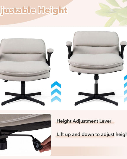 Giantex Ergonomic Criss Cross Chair with Flip-up Arms