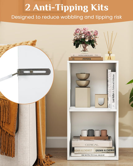 Giantex 2/3-Cube Modern Bookcase, Vertical or Horizontal