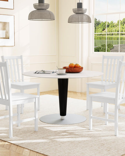 Giantex Wooden Dining Chairs Set of 2/4 100% Solid Rubber Wood Kitchen Chair