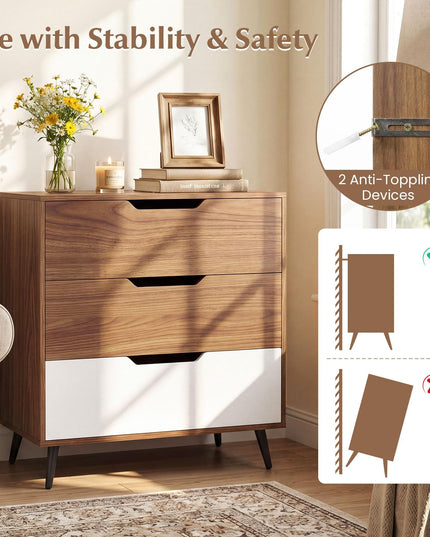 Giantex 3-Drawer Dresser Chest of Drawers