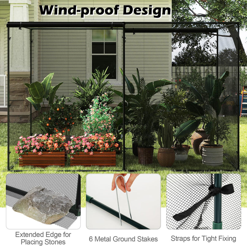 Giantex Garden Crop Cage w/Metal Frame for Vegetables