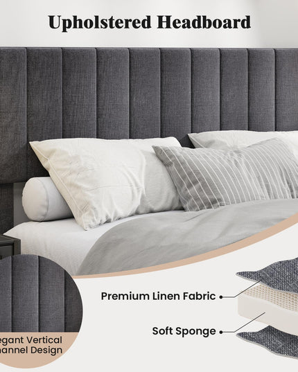 Giantex Upholstered Bed Frame Platform Bed