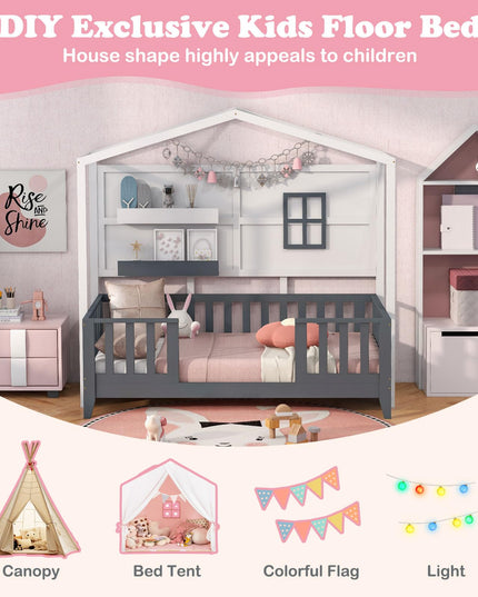 Giantex Twin House Bed
