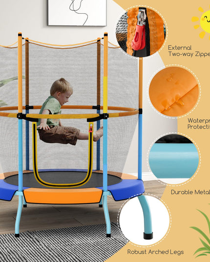 Giantex 48" Trampoline for Kids Toddler Trampoline with Safety Enclosure Net