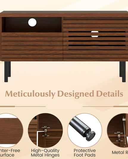 Meuble TV Giantex moderne de style Mid-Century pour téléviseur 40 pouces pour chambre à coucher