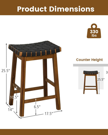 Giantex Woven Saddle Stools Set of 2