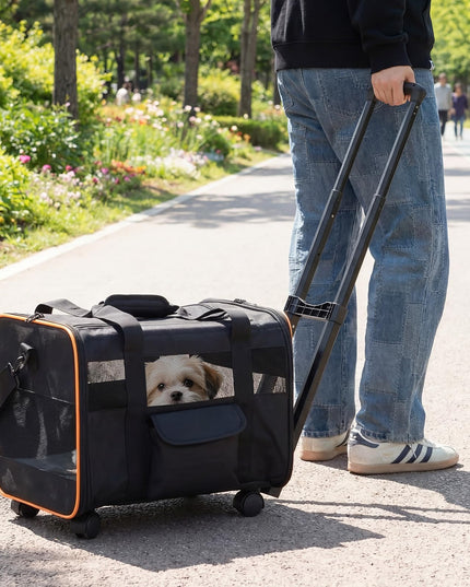 Giantex Rolling Pet Carrier with Wheels