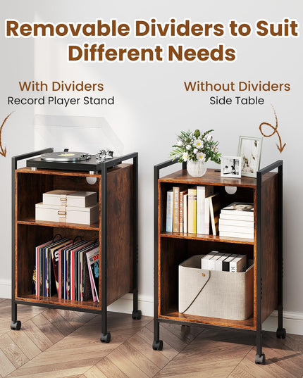 Giantex Record Player Stand with Charging Station