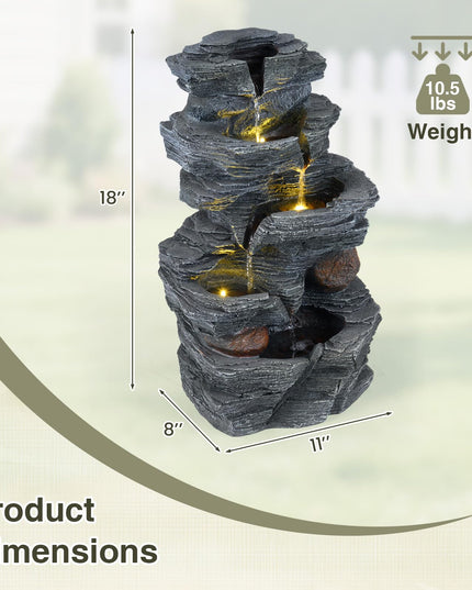 Giantex 5-Tier Water Fountain Outdoor