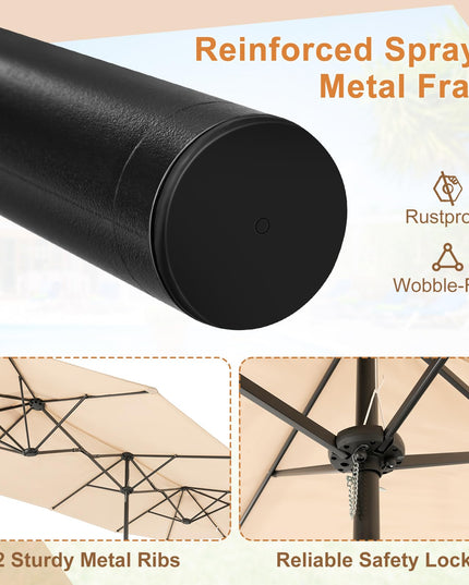 Giantex 13ft Large Patio Umbrella with Base