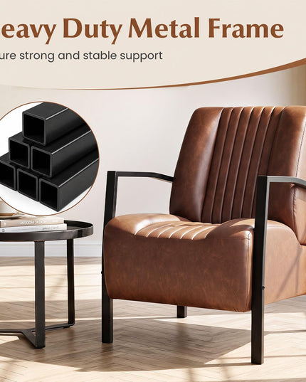 Giantex Modern Accent Chair with Metal Frame for Living Room