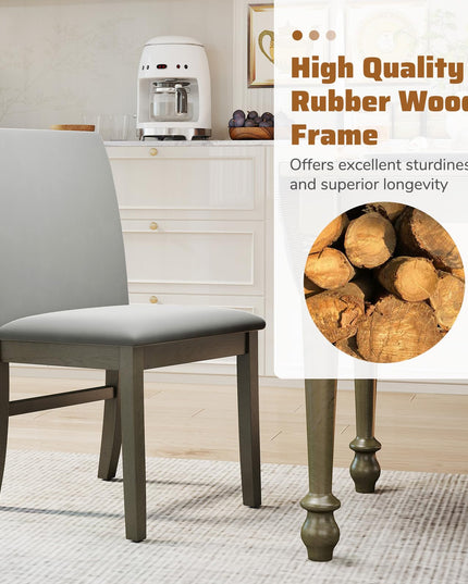 Giantex Upholstered Dining Chairs Set for Restaurant