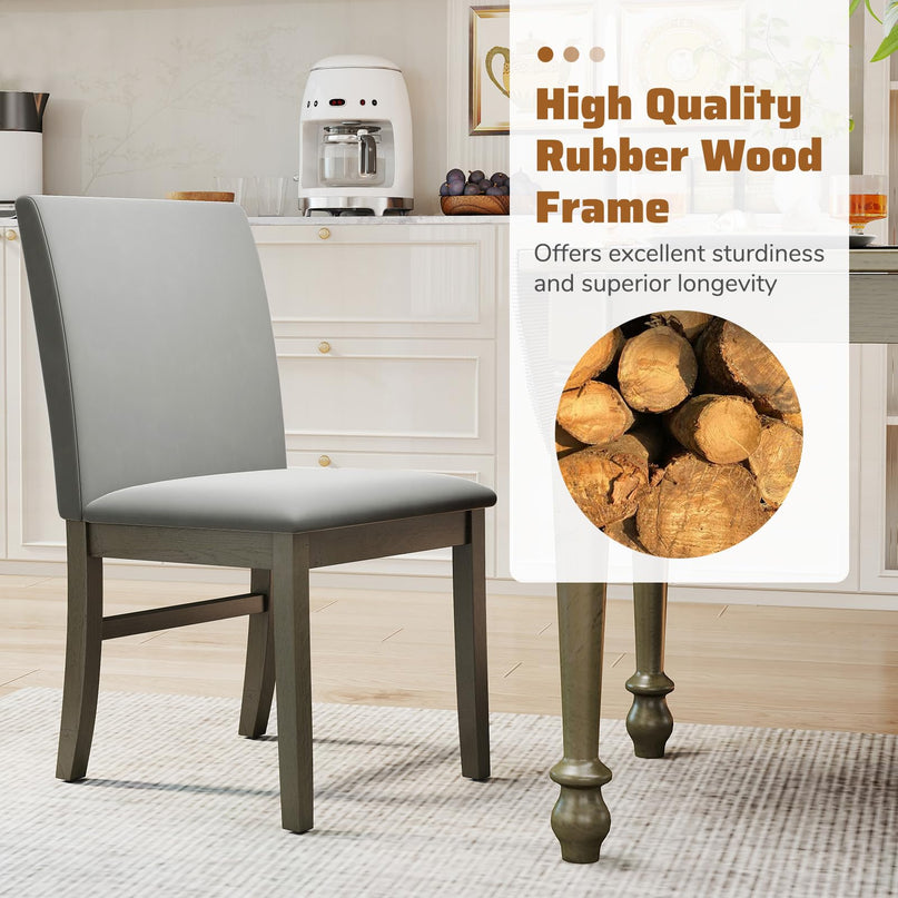 Giantex Upholstered Dining Chairs Set for Restaurant