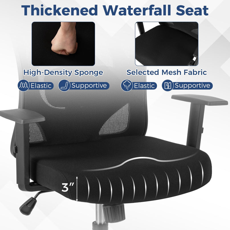 Giantex Ergonomic Desk Chair with 3D Headrest for Home Office