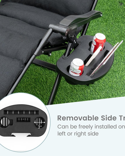 Giantex Zero Gravity Chair with Patio Cushions, Adjustable Folding Reclining Lounge Chair