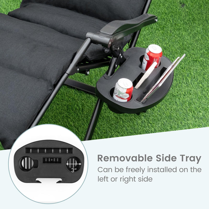 Giantex Zero Gravity Chair with Patio Cushions, Adjustable Folding Reclining Lounge Chair
