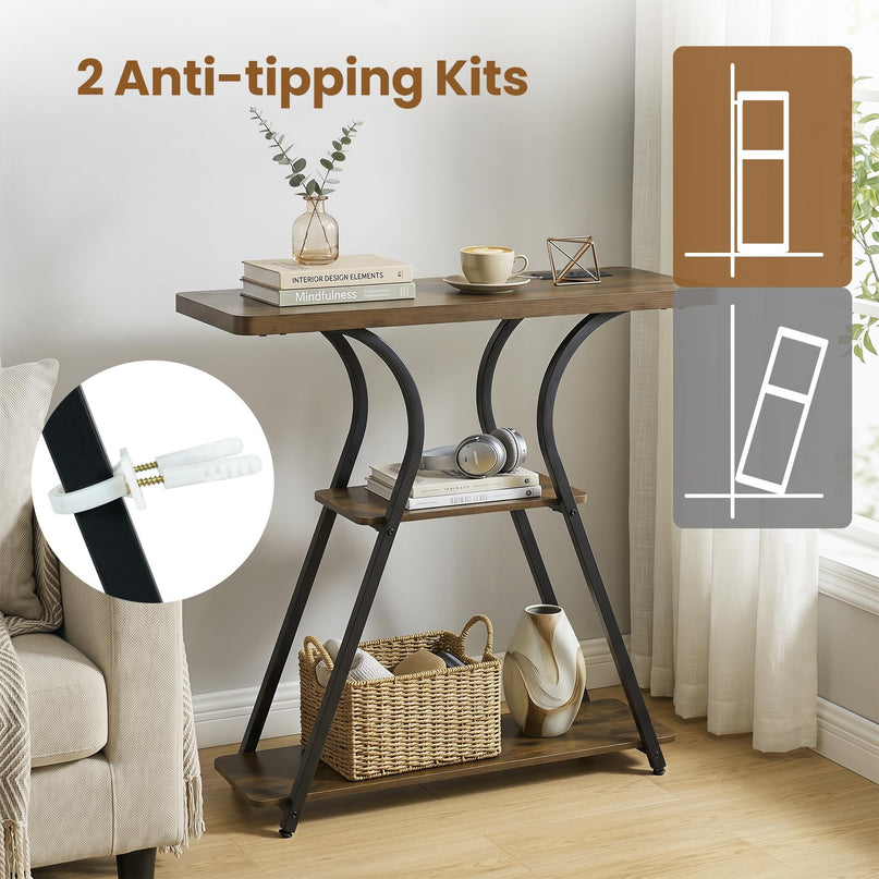 Giantex 32" Console Table with LED Lights