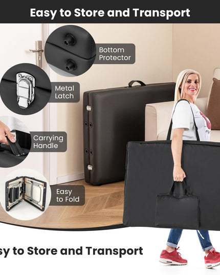 Giantex Massage Table, Portable Massage Bed with Carrying Bag