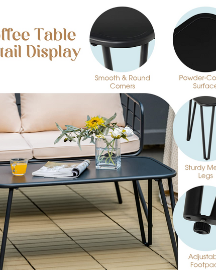 Giantex 4 Piece Patio Conversation Set