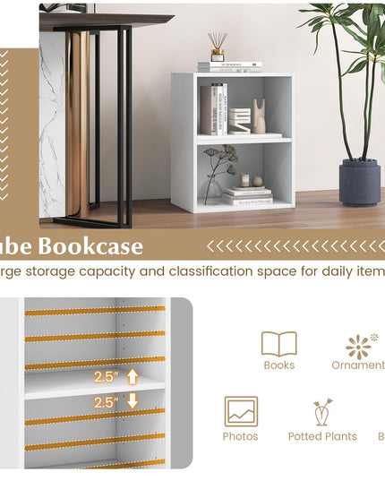 Giantex Bookshelf and Bookcase 2-layer Storage Shelf