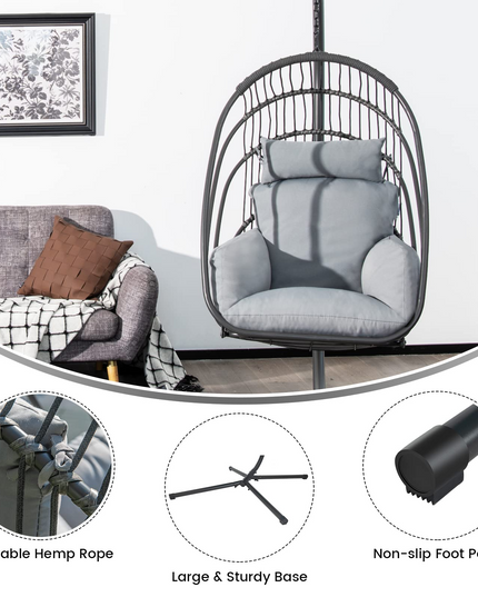 Giantex Egg Chair Hammock Stand - Hanging Swing with Stand