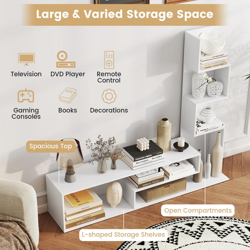 Giantex Book Shelf TV Stand for 50 Inch TV