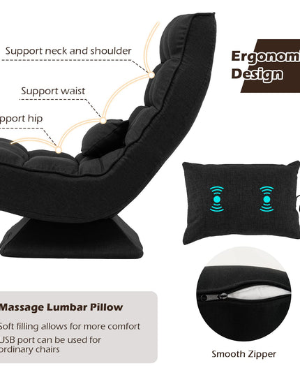 Giantex Adjustable Swivel Floor Chair - 5 Position Video Game Chair