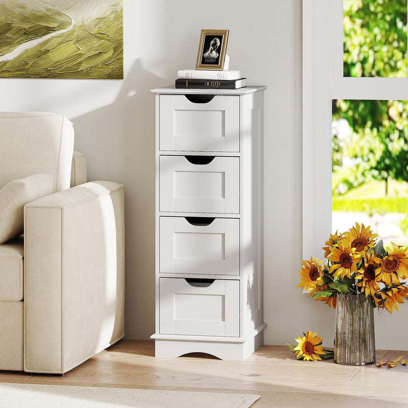 Giantex Bathroom Storage Cabinet with 4 Drawers for Hallway