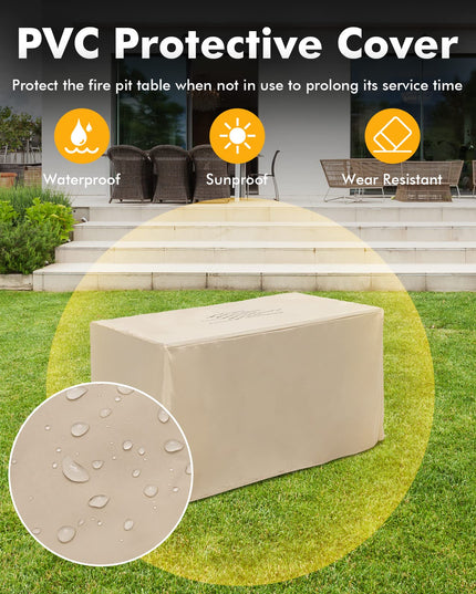 Giantex Outdoor Fire Pit Table - 43 Inch Propane Fire Pit
