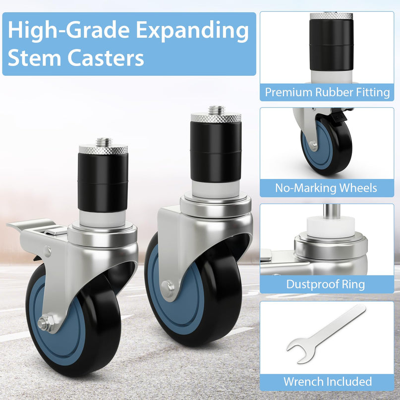 Giantex 4 Inch Caster Wheels Pack of 4