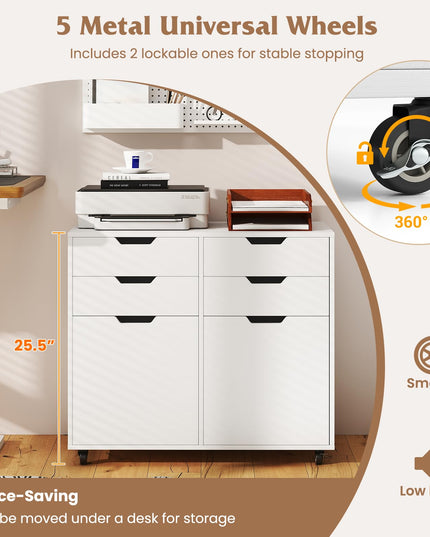 Giantex Rolling Printer Stand with 2 Lockable Wheels