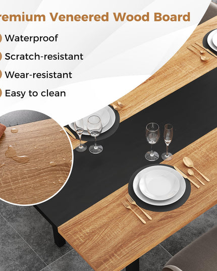 Giantex Table à manger 180 cm pour 6 à 8 personnes, grande table de cuisine
