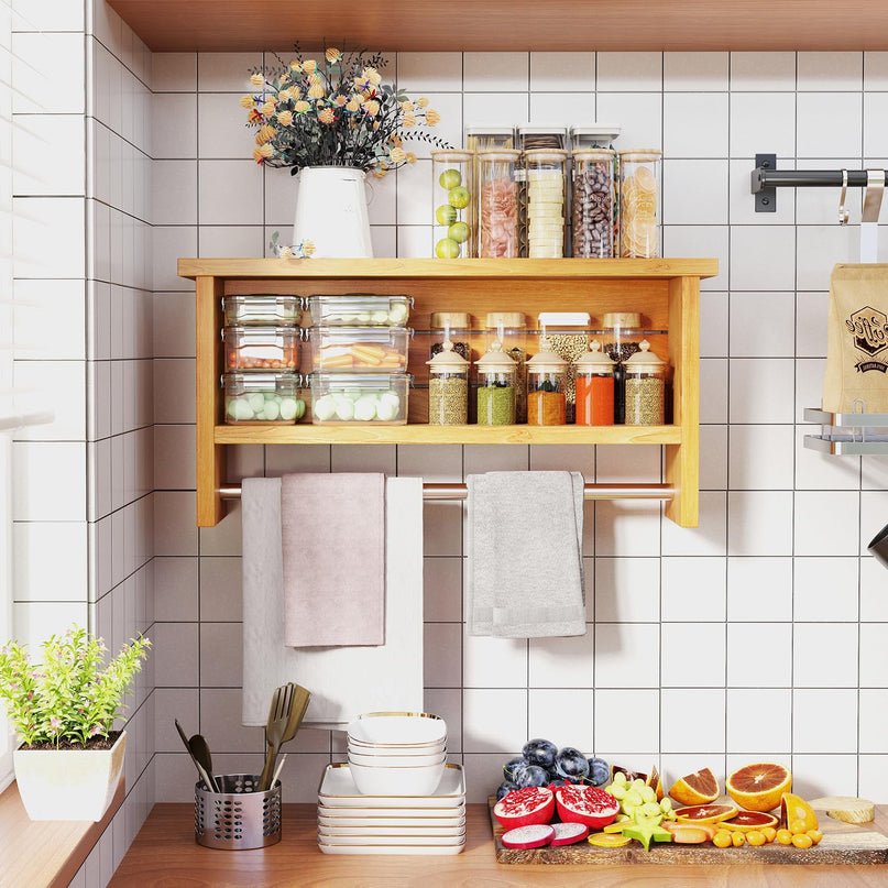 Giantex Bathroom Wall-Mounted Storage Shelf
