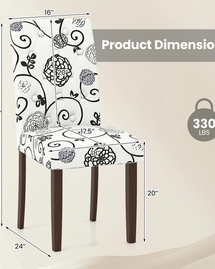 Giantex Tufted Dining Chairs Set of 2/4 Upholstered Kitchen Chairs