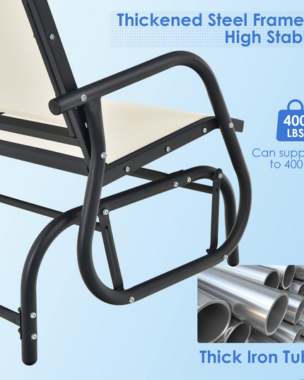 Giantex Swing Glider Chair 48 Inch with Spacious Space
