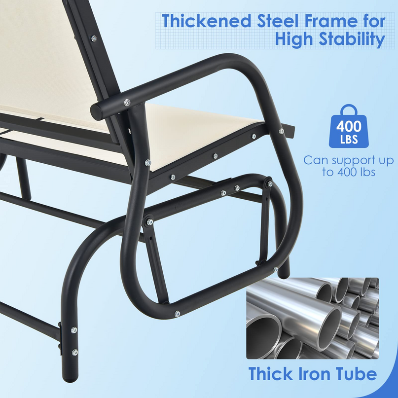 Giantex Swing Glider Chair 48 Inch with Spacious Space