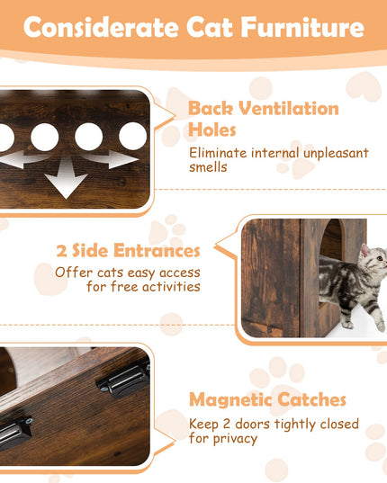 Giantex Cat Tree with Litter Box Enclosure