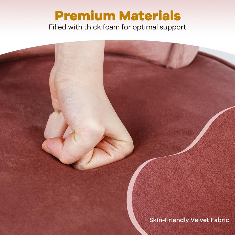 CHARMAID Velvet Vanity Chair for Bedroom Elegant Accent Chair