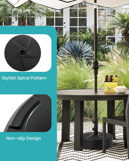 Giantex  88 lbs Fillable Umbrella Stand with 2 Adjustable Knobs & 3 Adapters