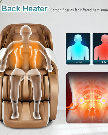 Giantex Full Body Massage Chair - Zero Gravity Shiatsu Massage Recliner with SL Track